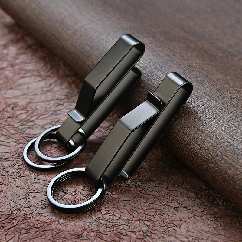 Stainless Steel Tactical Key Ring Belt Clip Quick Release Key Holder