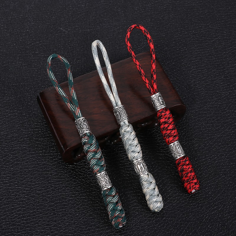 Viking Rune Paracord Keychain Knife Lanyard For Gear 0