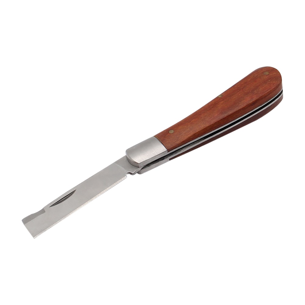 Folding Grafting Knife with Rosewood Handle for Gardening, Mushroom Foraging and Camping