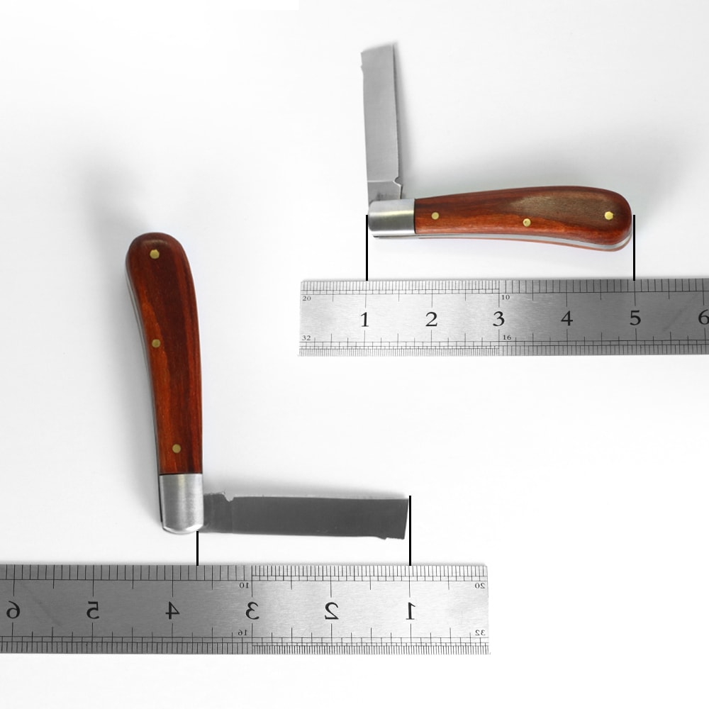 Folding Grafting Knife with Rosewood Handle for Gardening, Mushroom Foraging and Camping