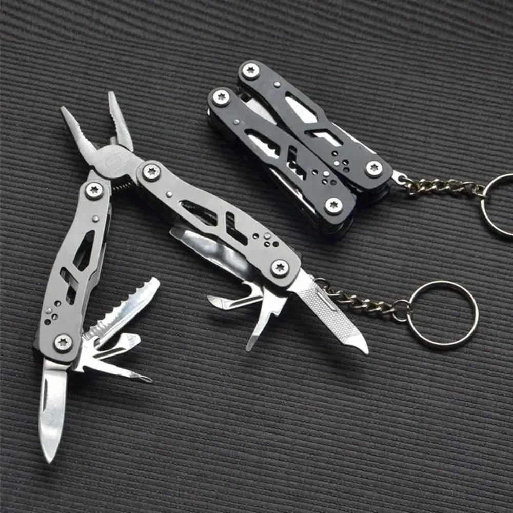 Mini Keychain Multitool Pliers Stainless Steel Camping Pocket Tool 1