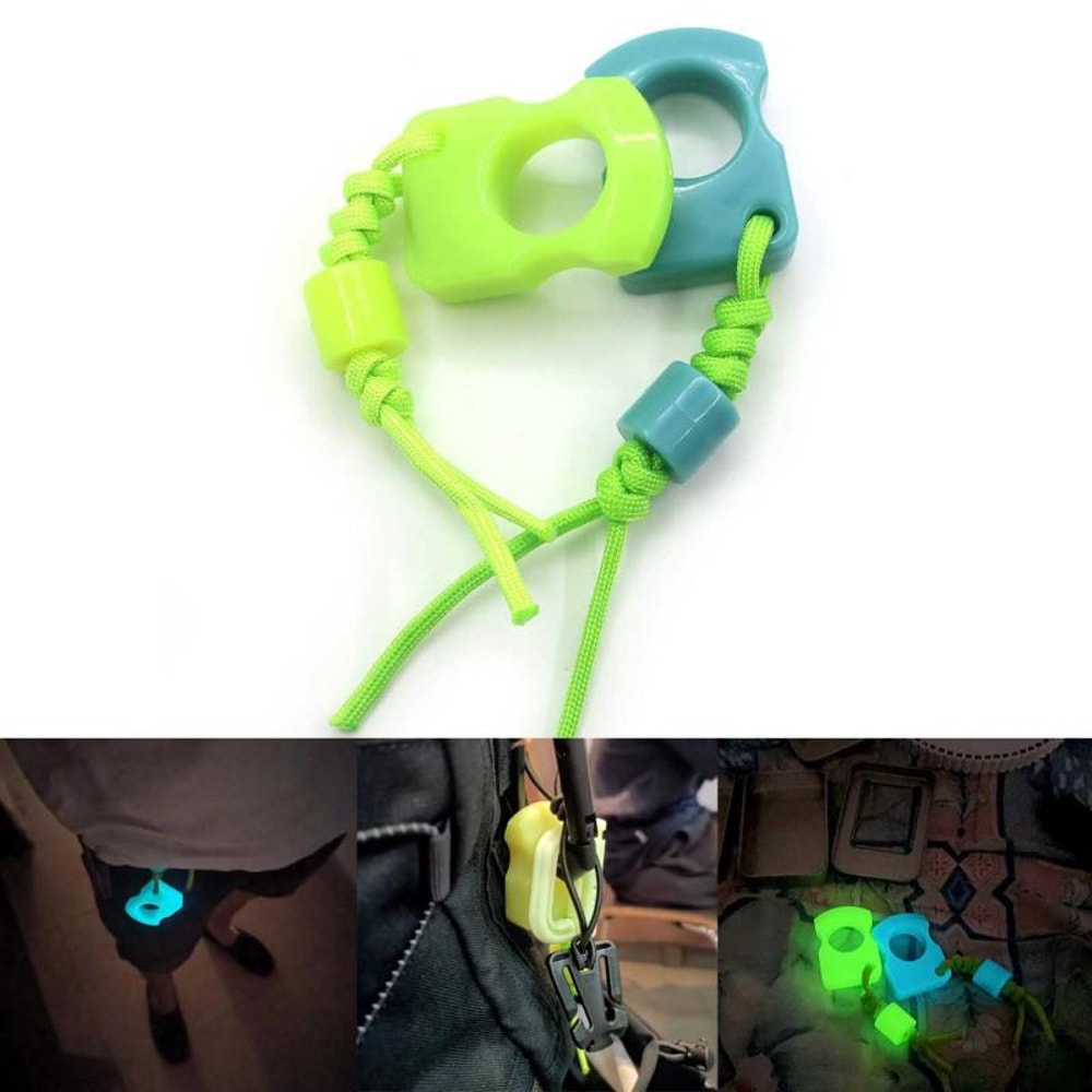 Luminous Keychain Tool Survival Ring Pendant for Outdoor Carry