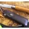Leather Folding Knife Sheath with Belt Loop and Flashlight Holder