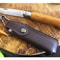 Leather Folding Knife Sheath with Belt Loop and Flashlight Holder