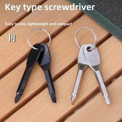 screwdriver keychain portable mini tool with flat and phillips tips