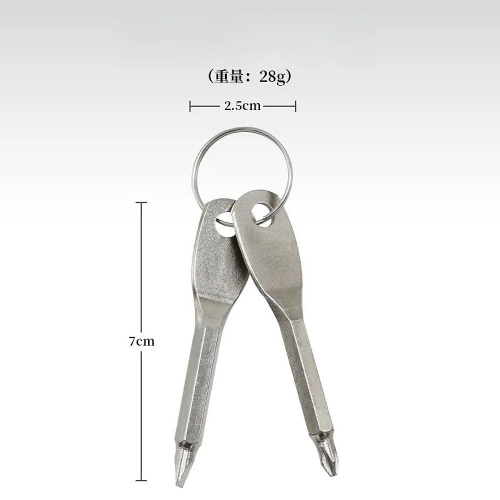 Screwdriver Keychain Portable Mini Tool With Flat And Phillips Tips 3