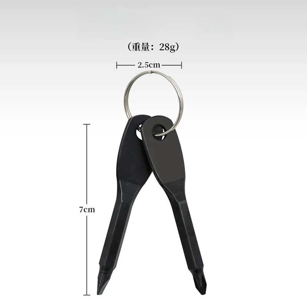 Screwdriver Keychain Portable Mini Tool With Flat And Phillips Tips 4