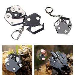 keychain multitool folding tool with mini screwdriver and bottle opener
