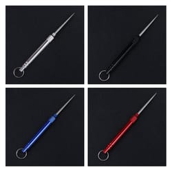 portable metal toothpick with holder reusable fruit fork for travel