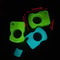 Glow Ring Keychain Outdoor Survival Pendant with Paracord Bag Charm