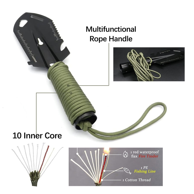 Stainless Steel Survival Shovel Multi Tool For Camping Hiking And Garden Use 1