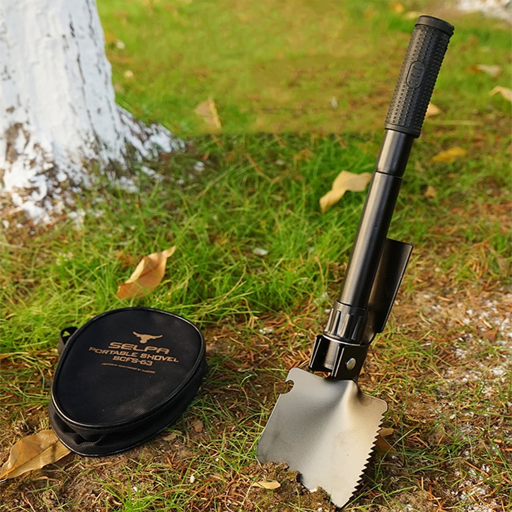 Stainless Steel Folding Shovel for Camping and Gardening