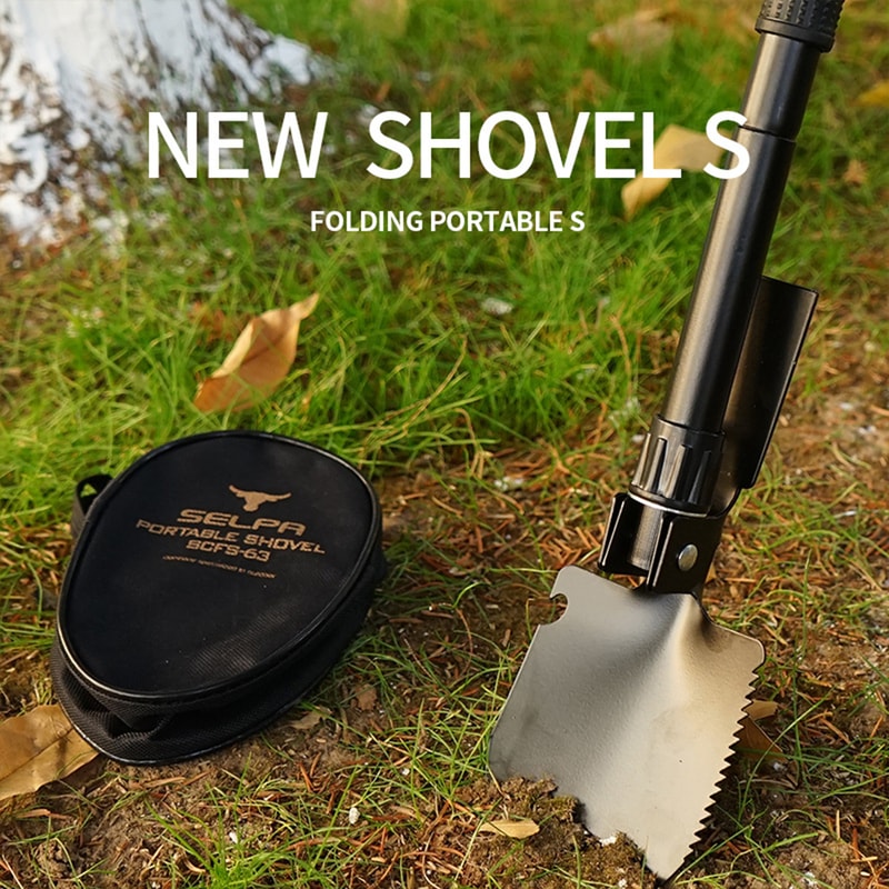 Stainless Steel Folding Shovel for Camping and Gardening
