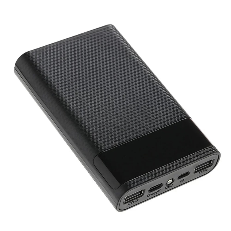Slot DIY Power Bank Case with USB Type C and Dual USB Charging