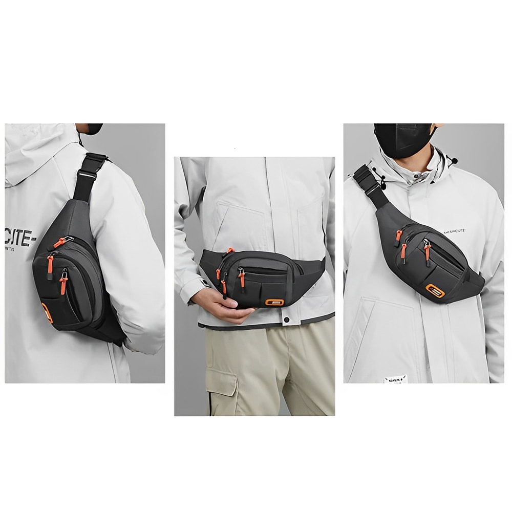 Waterproof Oxford Waist Bag Large Capacity Fanny Pack For Travel 1