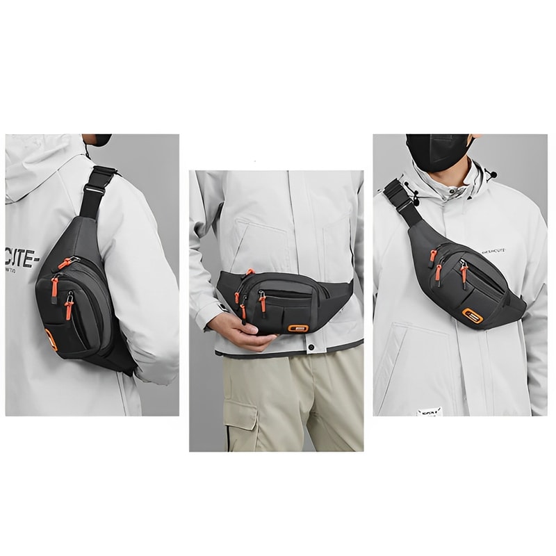 Waterproof Oxford Waist Bag Large Capacity Fanny Pack For Travel 1