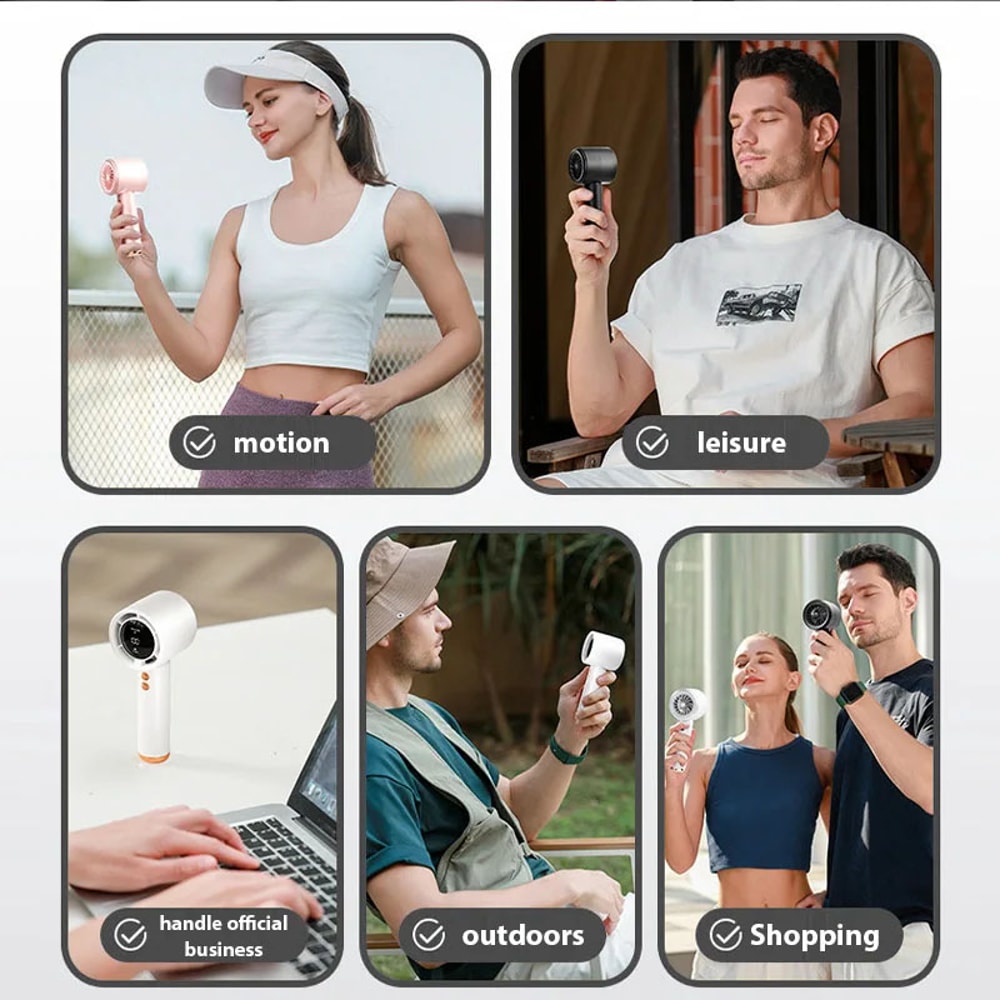 USB Rechargeable Portable Handheld Fan for Travel and Outdoor Cooling