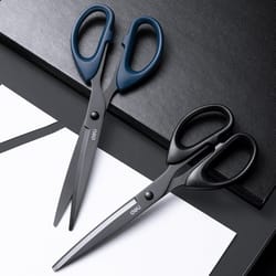 heavy duty office scissors with stainless steel black blade
