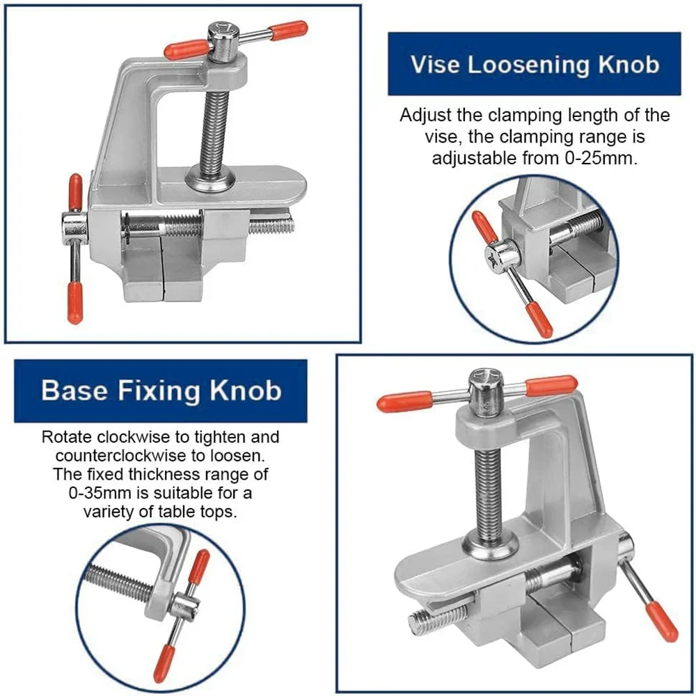 Mini Bench Vise Aluminum Clamp On Hobby Tool