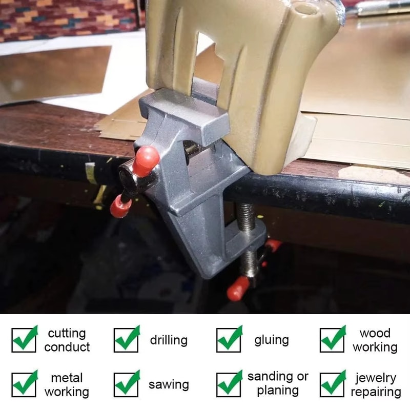 Mini Bench Vise Aluminum Clamp On Hobby Tool