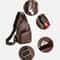 Mens USB Charging PU Chest Bag For Commuting And Travel 1