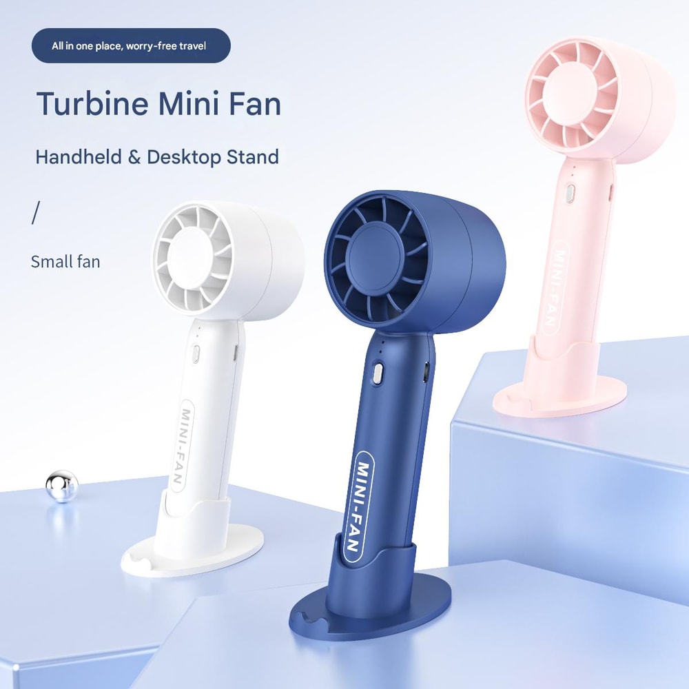TurboCool USB Rechargeable Handheld Mini Portable Fan