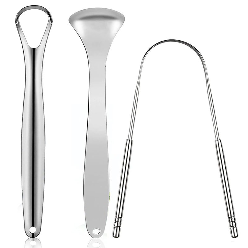 Premium Stainless Steel Tongue Scraper For Fresh Breath Oral Care 0