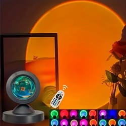 vibrant sunset led projection lamp color usb remote light