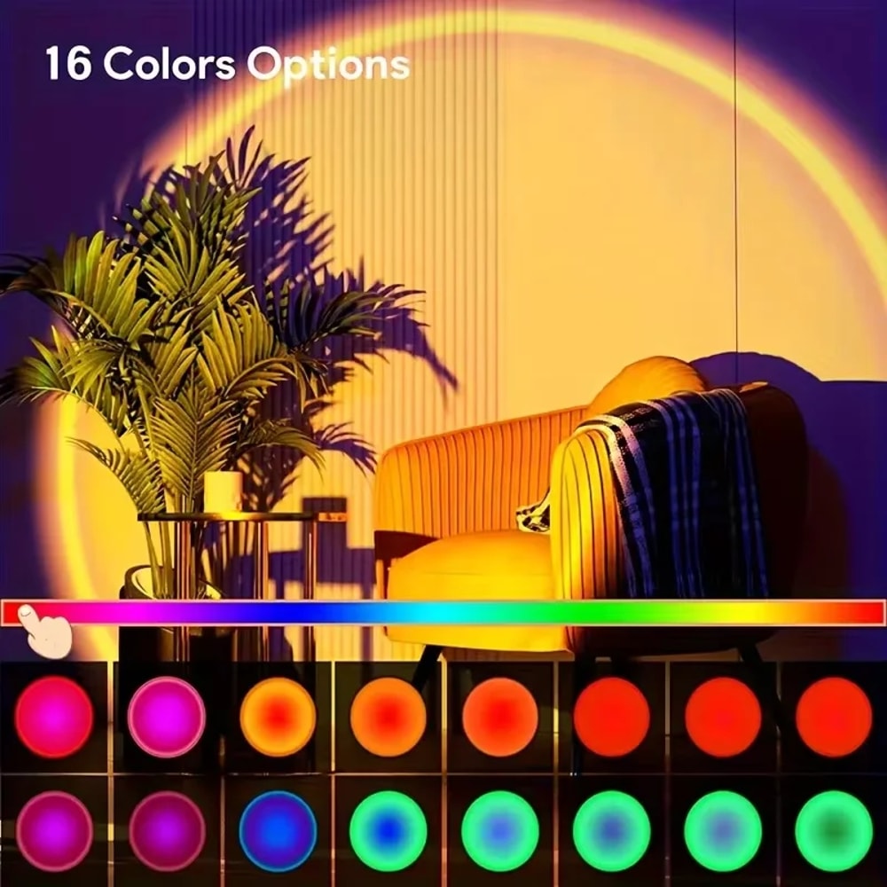 Vibrant Sunset LED Projection Lamp Color USB Remote Light 2