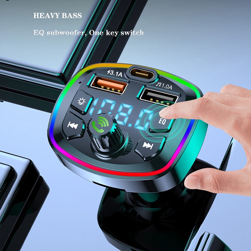 Premium Car Bluetooth FM Transmitter With Dual USB Charger Player 0
