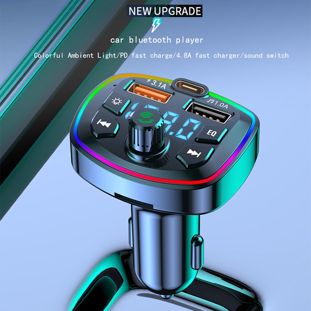 Premium Car Bluetooth FM Transmitter With Dual USB Charger Player 1
