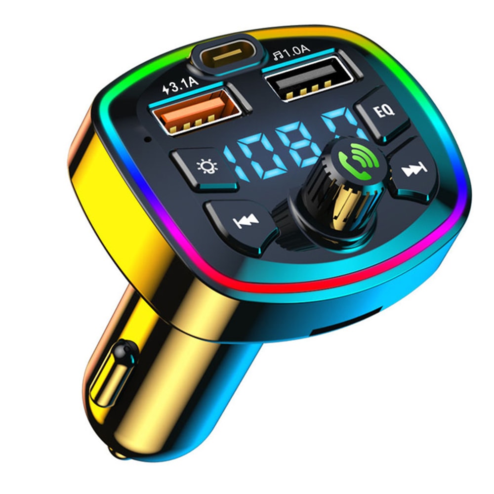 Premium Car Bluetooth FM Transmitter With Dual USB Charger Player 5