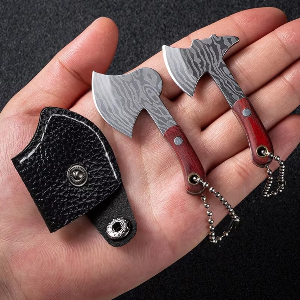 Premium Mini Axe Knife Portable Keychain Knife Tool For Camping Everyday Carry 0