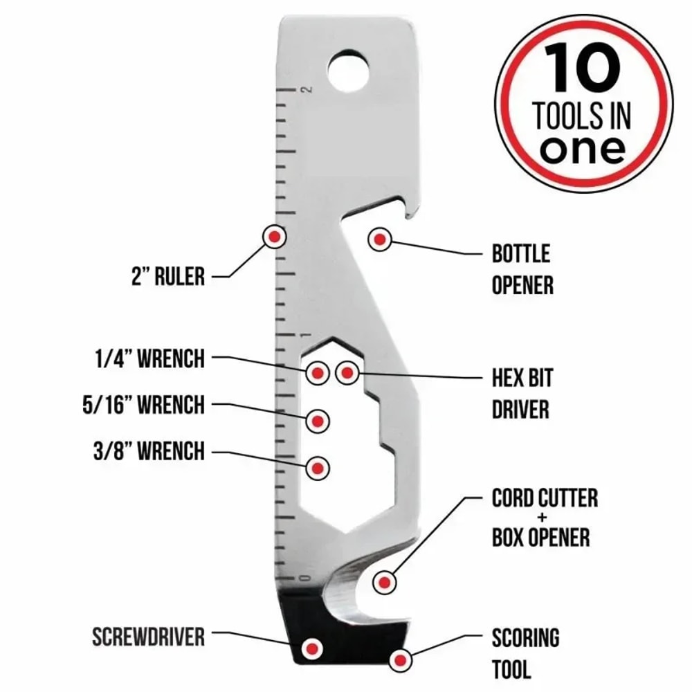 Compact Pocket Tool Durable Multi Tool Keychain for Everyday Carry & Outdoor Gear