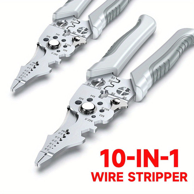 Professional Electrician Electrician Wire Stripper & Cable Cutting Crimping Tool Heavy Duty Stainless Steel Pliers