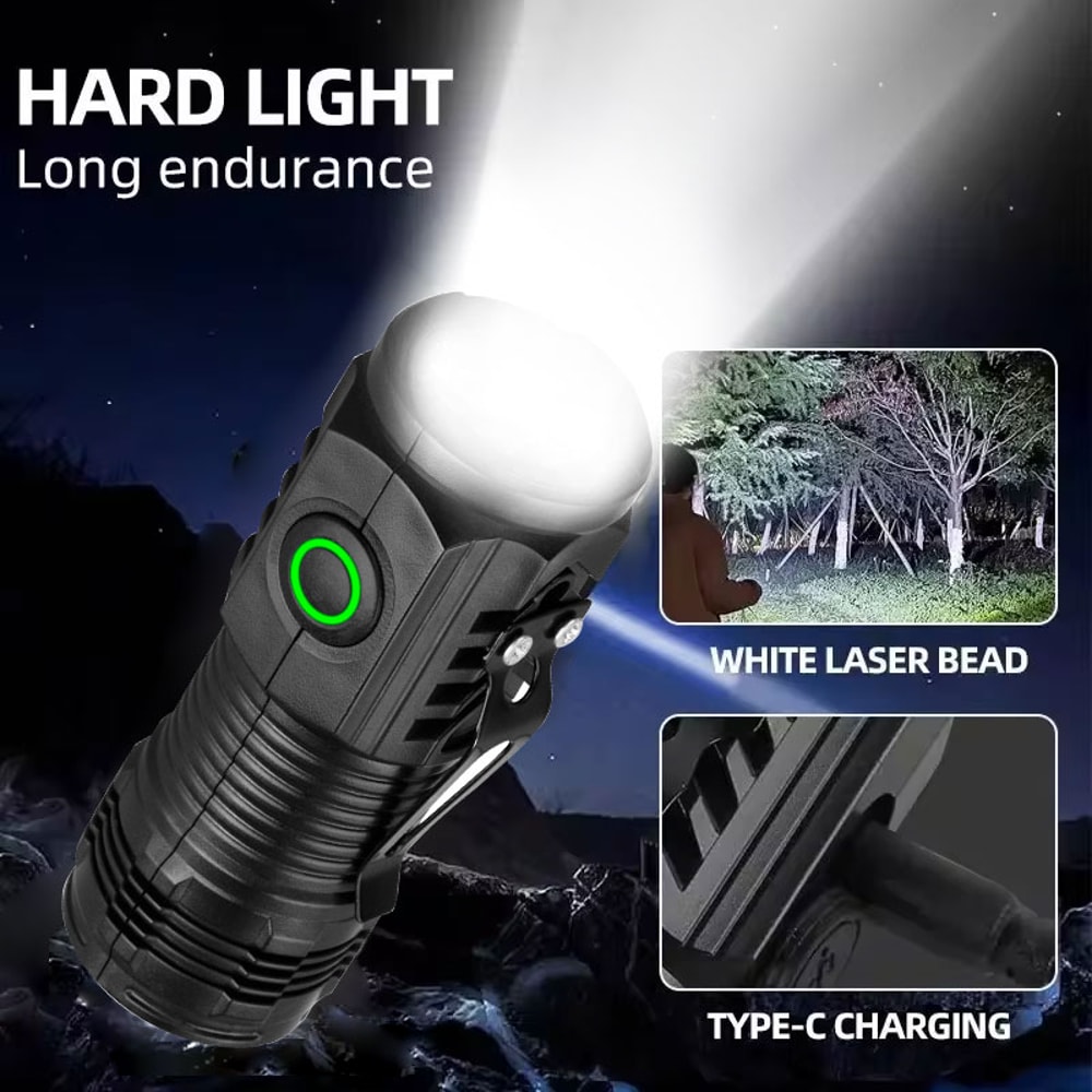 Ultra Compact Rechargeable LED Flashlight Mini Powerful Tactical Flashlight With LED Bright Beam 0