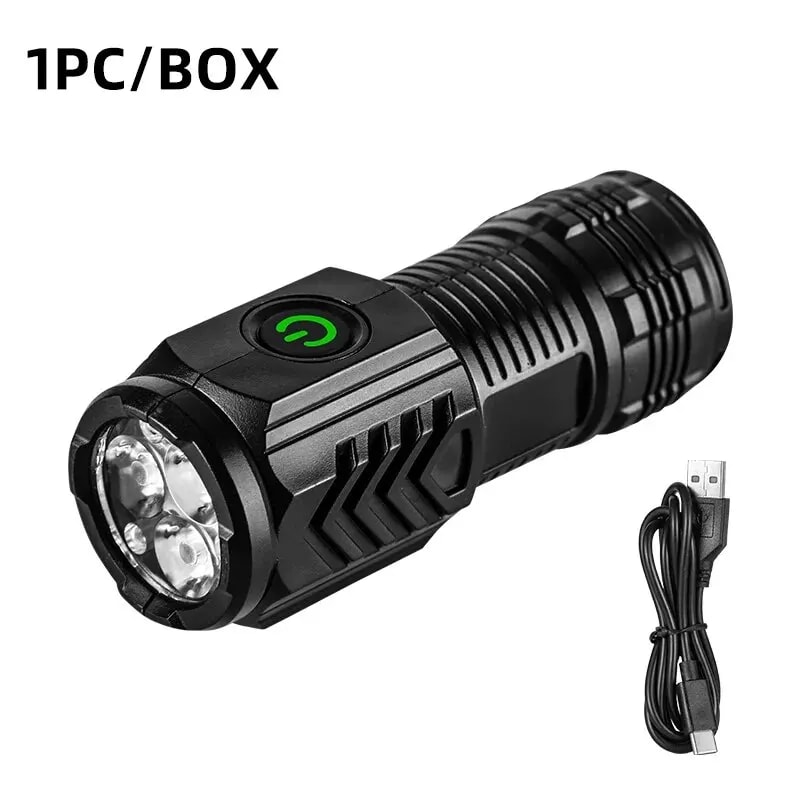 Ultra Compact Rechargeable LED Flashlight Mini Powerful Tactical Flashlight With LED Bright Beam 3