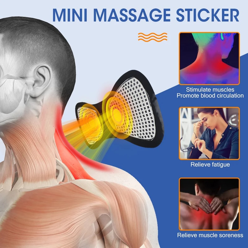 Portable Electric Neck Muscle Pain Relief Device With EMS Massage 2