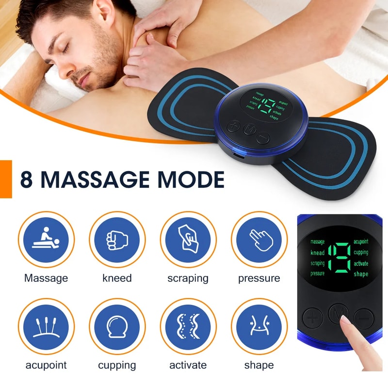 Portable Electric Neck Muscle Pain Relief Device With EMS Massage 3