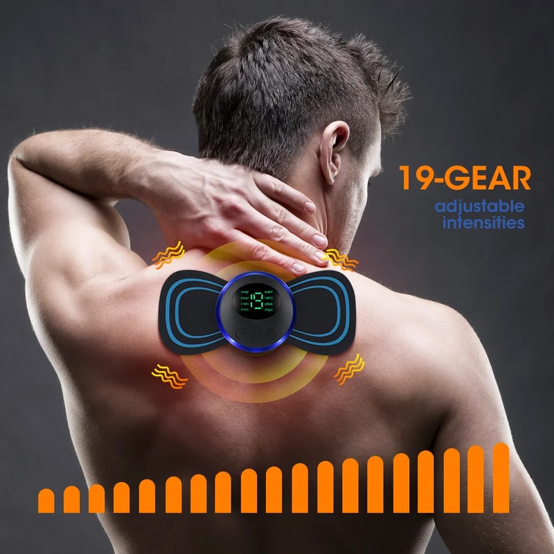 Portable Electric Neck Muscle Pain Relief Device With EMS Massage 0