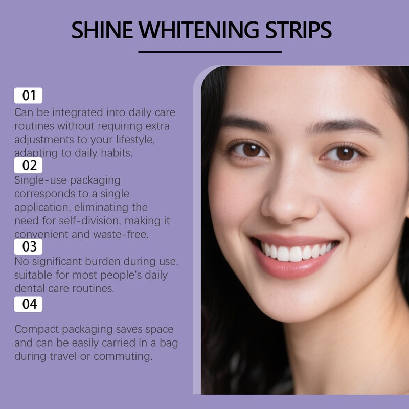 Premium Purple Teeth Whitening Strips Gentle Stain Removal Oral Care Strips For Sensitive Teeth 4