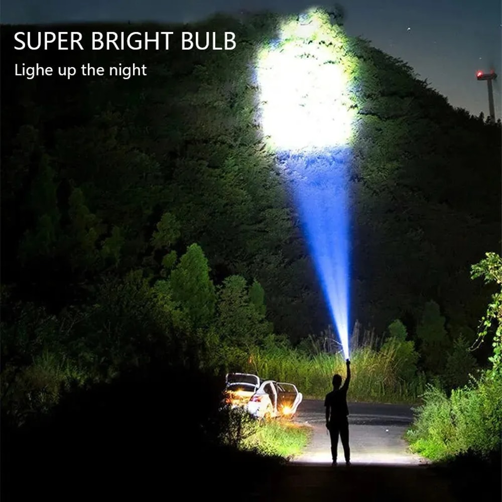 High Power LED Rechargeable Camping Spotlight With Side Light 1