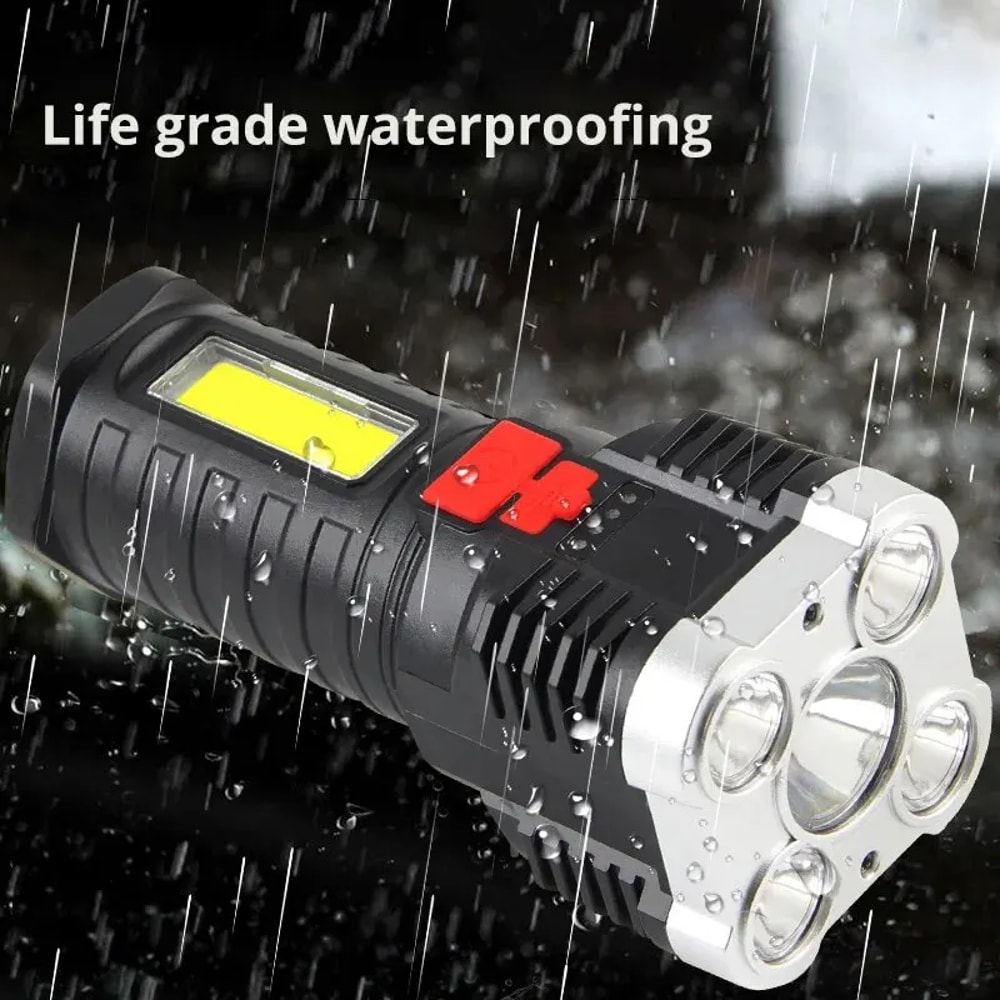 High Power LED Rechargeable Camping Spotlight With Side Light 3