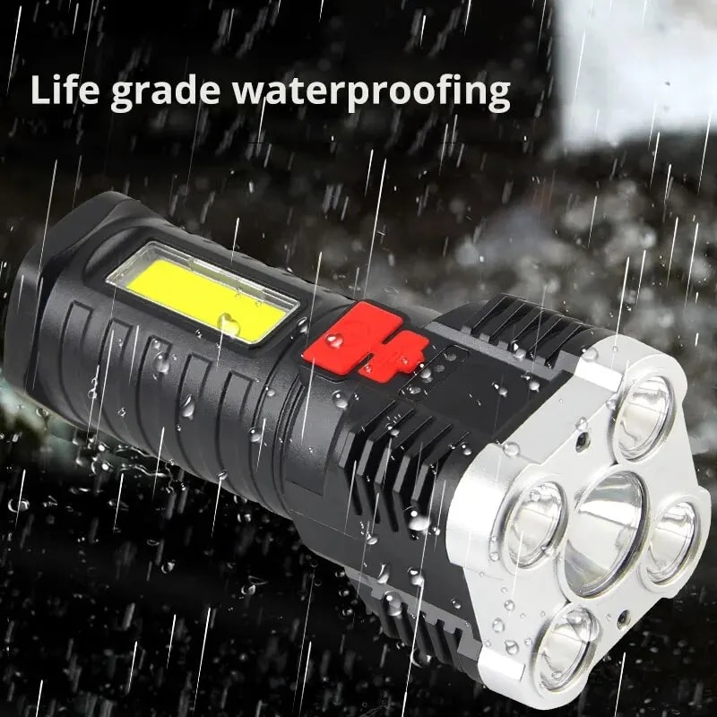 High Power LED Rechargeable Camping Spotlight With Side Light 3