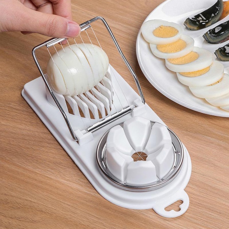 Multifunctional Egg Slicer with Stainless Steel Wire for Easy Cutting