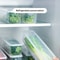 Premium Clear Space Saving Long Refrigerator Storage Containers Reusable Food Storage Boxes