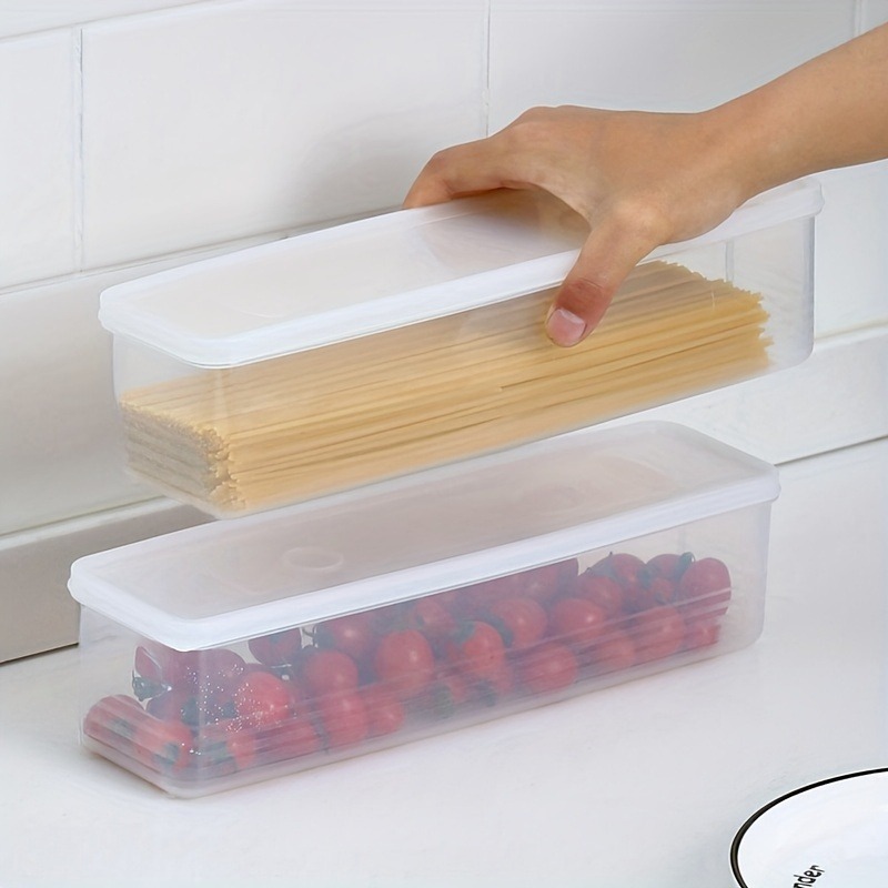 Premium Clear Space Saving Long Refrigerator Storage Containers Reusable Food Storage Boxes