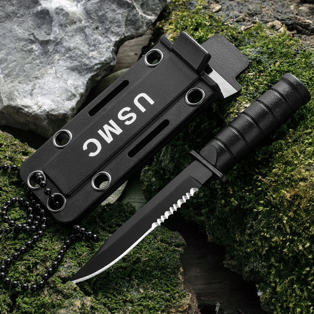 All Purpose Mini Outdoor Survival Knife Compact Portable Stainless Steel Utility Blade for Camping