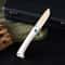 Premium Damascus Folding Knife with Cow Bone Handle Outdoor & Camping Pocket Knife