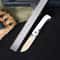 Premium Damascus Folding Knife with Cow Bone Handle Outdoor & Camping Pocket Knife
